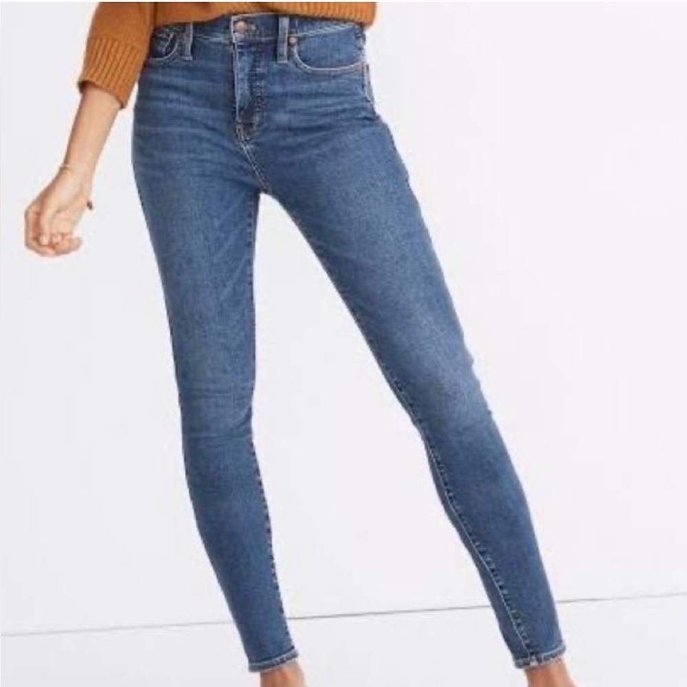 Madewell 10” High-Rise Skinny Crop Classic Blue Jeans Size 27